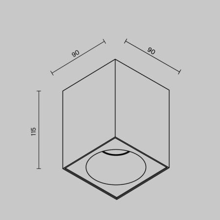 Ceiling light Technical C030CL-01W, 1xGU10, 50W, 9x9x11.5 cm, white color-6