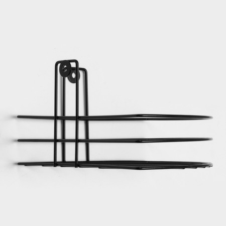 Corner shelf, 1 tier, 20 × 20 × 10.5 cm, black color-3