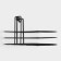 Corner shelf, 1 tier, 20 × 20 × 10.5 cm, black color