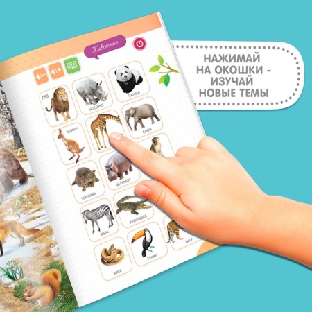 Educational toy "Interactive Book", with an interactive pen, sound, light-3