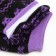 Terry socks, black/lilac color, size 23-25