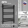 Electric towel Zein PE-08 "Bohemia", 400x600 mm, 8 crossbars, black