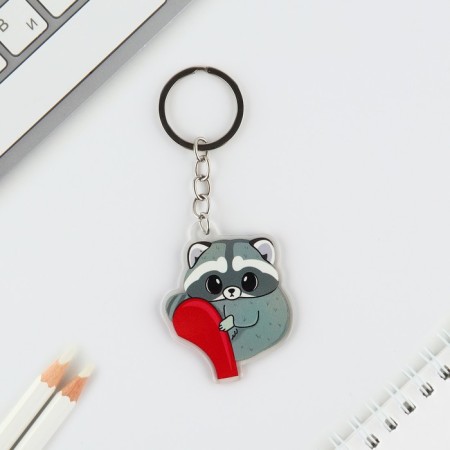 Key keychain 2 pcs "Raccoon"-4