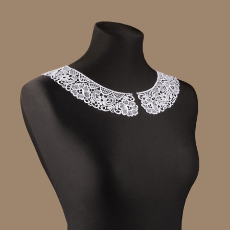 Collar sewing, guipyur, 22 × 5.5 cm, white color-5