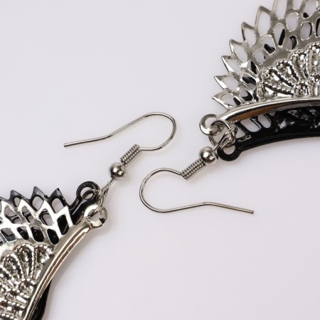 Hanging earrings "Angel's Wings", color mix, 9 cm-3