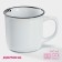 Mug ceramic shares "Emal", 340 ml, white color