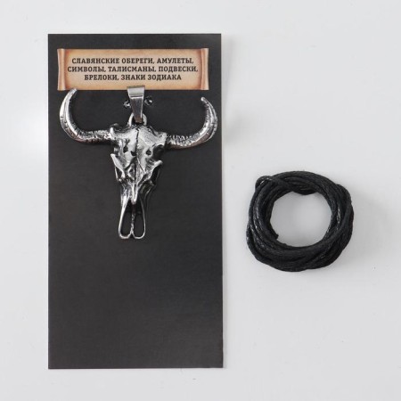 Charm "Skull", metal pudter, art casting-3