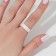 Ring Ceramics "Line", white matte color, 16.5 size