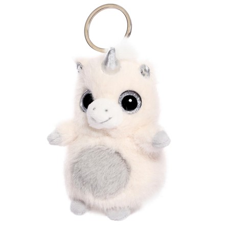 Soft toy "Unicorn", 12 cm, silver color-1