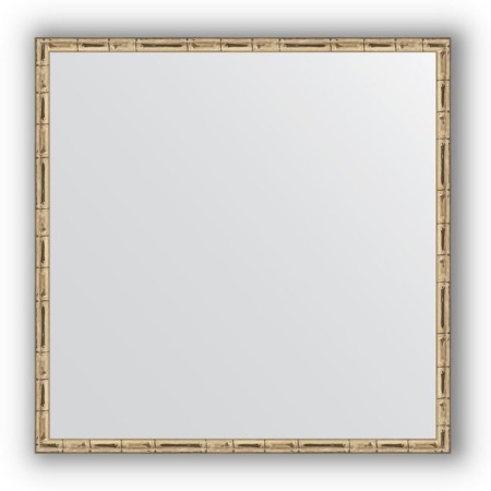 Mirror in the baguette frame - silver bamboo 24 mm, 67 x 67 cm, EvoForm