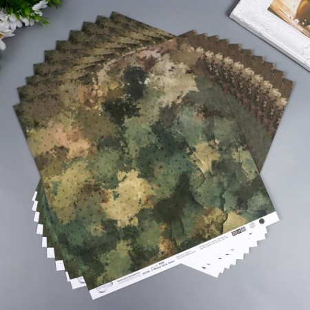Mr.Painter scrapbooking paper "around me khaki 3" 30.5x30.5 cm, 190 g/m2-2