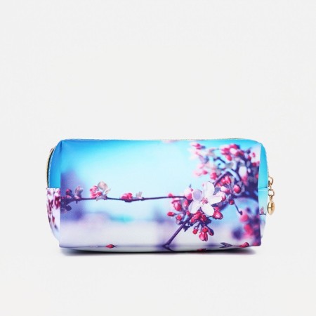 Lightning cosmetic bag, white/purple color-1