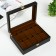 Casket Wood for watches 10 departments "Black matte" 8x26x20 cm