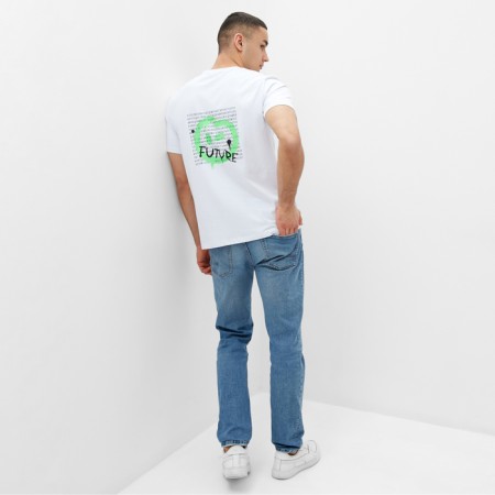 Men's T-shirt Minaku "Future" Color White, Rr. 48-4