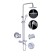 The shower system Fashun A52426, thermostat, pour 163 mm, tropical shower, satin