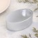 Cloth "narrow oval. Marble" from gypsum, 11.5x7x4cm, silver