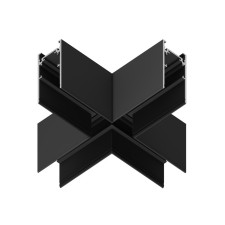 Ambrella Connector X-shaped for the Magnetic GL3376 BK overhead busbar, black