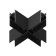 Ambrella Connector X-shaped for the Magnetic GL3376 BK overhead busbar, black