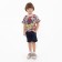 Children's shorts, dark blue color, height 122 cm