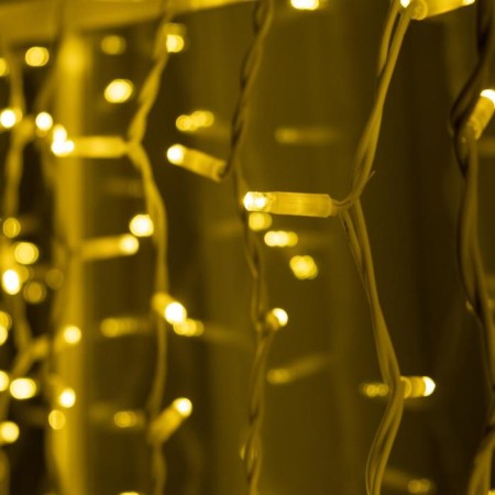 Garland "Curtain" 2 x 1.5 m, IP65, UMS, white thread rubber, 360 LED, glow warm white, 220 V-3