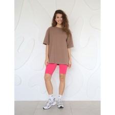 Велосипедки женские в рубчик Mirey Short Leggings, размер 44-46, цвет розовый