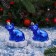 Christmas tree decoration "Trunk on the ice" (set 2 pcs) 5.5x7.5x8 cm, blue