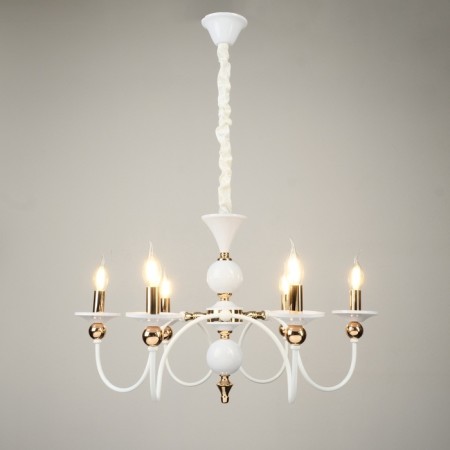Milano chandelier 6he14 40W white-gold 68x68x79 cm-1