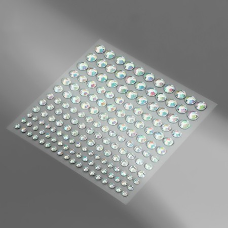 Rhound rhinestones, with holography, d = 3/4/5/6 mm, 165 pcs on a sheet on a sheet-3