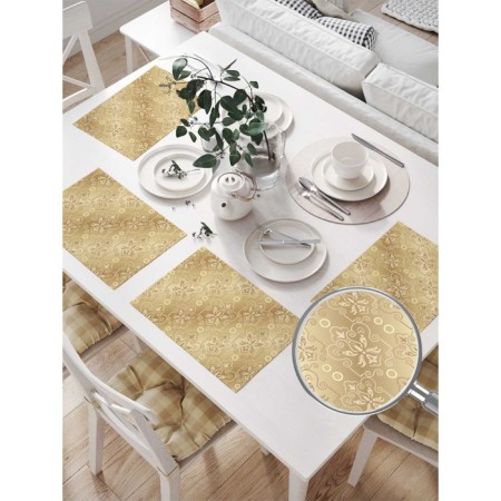 A set of napkins for setting the table "Golden overflow", rectangular, size 32x46 cm, 4 pcs-1