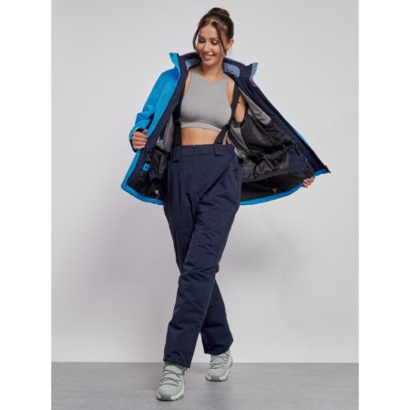 Ski jacket female winter, size 52, blue color-10