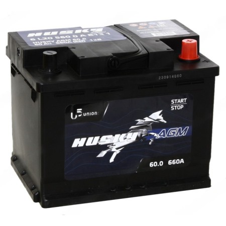 Husky AGM 60 Ah, reverse polarity