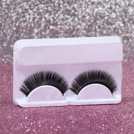 Falled eyelashes "double volume", without glue, black color-1