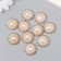 Decor for creativity plastic, rhinestones "Pearl Astra" set 10 pcs 2x2 cm
