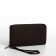 Male purse with lightning, department for bills, for cards, for coins, brown color