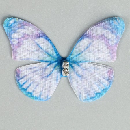 Decor for creativity "Butterfly", two -layer, set of 12 pcs., Size 1 pc. - 5 × 4 cm, blue color-2