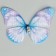 Decor for creativity "Butterfly", two -layer, set of 12 pcs., Size 1 pc. - 5 × 4 cm, blue color