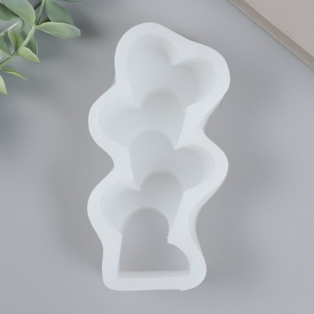 Mold Silicon "Pillar from hearts" 3.4x4.5x12.5 cm-1