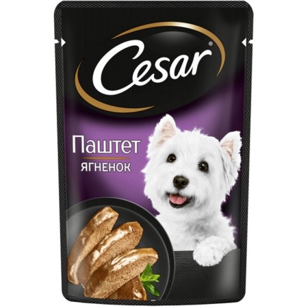 Wet Cesar food for dogs, a paste with a lamb, a spider, 80 g