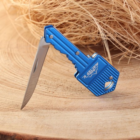 The folding "key" is 11.7 cm, the blade is 47mm/1.8 mm, keychain, mix