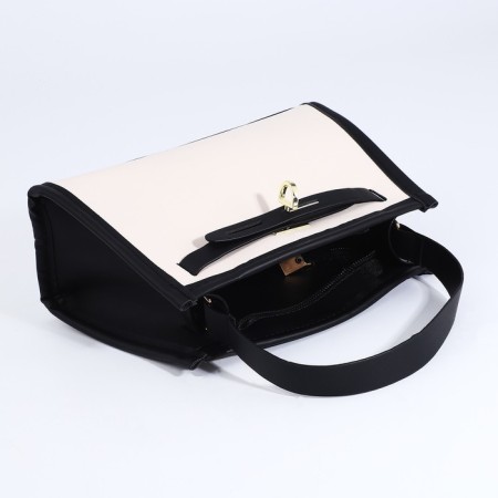 Bag Cross-Bodi with a zipper, white/black color-7