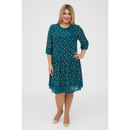 Women's dress, size 52, green color-1