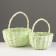Set of baskets, d24x13/26 cm, d18x11/23 cm, 2 pcs, green, willow
