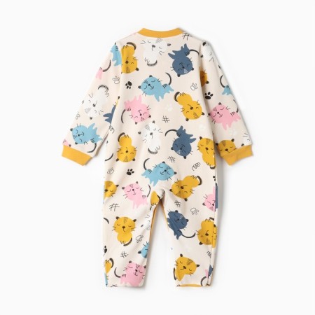 Combineson children, cream color/kittens, height 86 cm-4