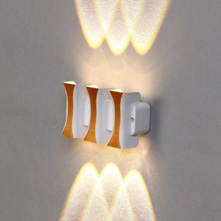 Facade lamp "Elegant", FSD-042, 6 W, 3000K, 3 rays, IP65, 220 V, plastic, white-1