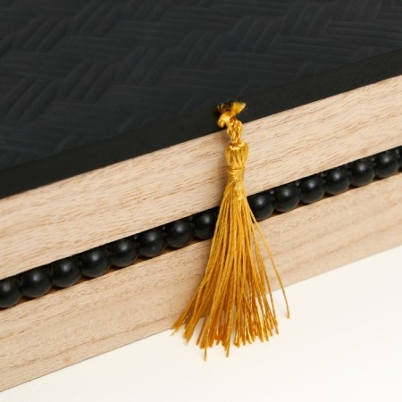 Casket tree with divisions "Weaving" black 18x18.4x6.8 cm-1