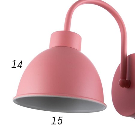Bra 1669/1pk E27 40W Pink 15x22.5x21 cm-4