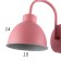 Bra 1669/1pk E27 40W Pink 15x22.5x21 cm