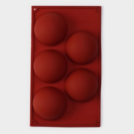 Baking uniform "Permeosphere", silicone, 29.5 × 17 cm, 5 cells, d = 8 cm, color mix-1