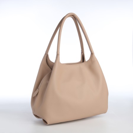 Women's bag with lightning, beige color-3