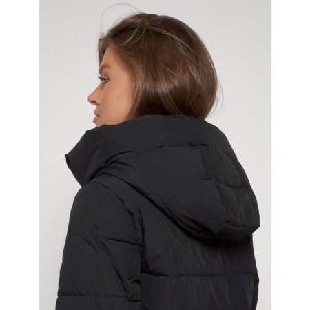 Coat insulated winter female, size 50, black color-11